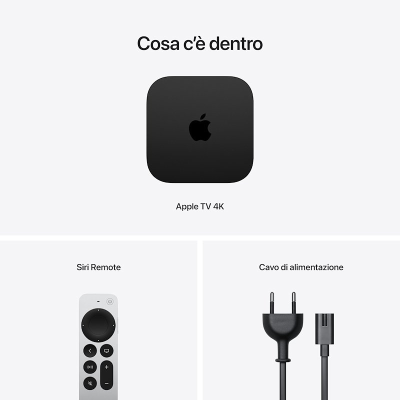 APPLE TV 4K WI-FI + ETHERNET CON 128GB DI ARCHIVIAZIONE