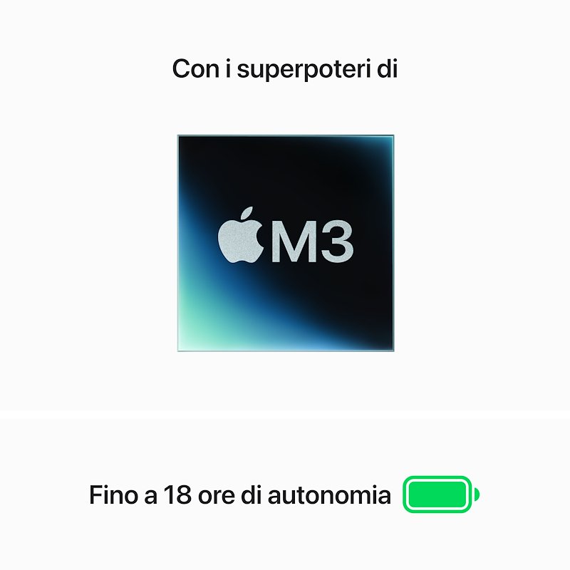 Apple MACBOOK AIR 13'' M3 CORE 8 CPU CORE 10 GPU 512GB Grigio Siderale