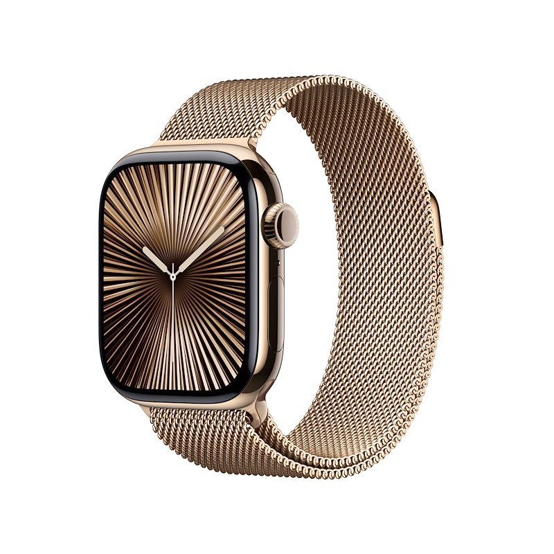 Apple Watch Series 10 42MM GPS+Cellular Alluminio Gold Nuvola Milanese Ardesia Loop