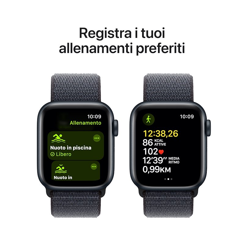 Apple Watch SE GPS 40MM Alluminio Mezzanotte Inchiostro Sport Loop