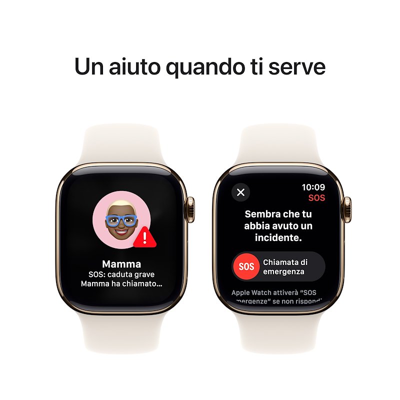 Apple Watch Series 10 42MM GPS + CELLULAR S/M Titanio Oro Galassia Sport Band
