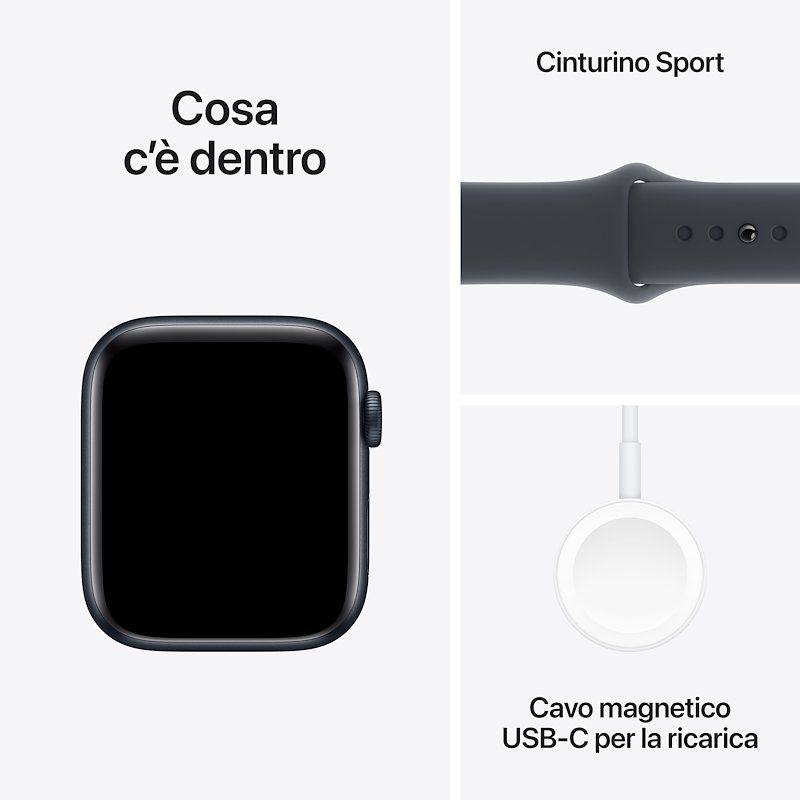 Apple WATCH SE GPS 44MM S/M Mxej3ql/a Mezzanotte Sport Band
