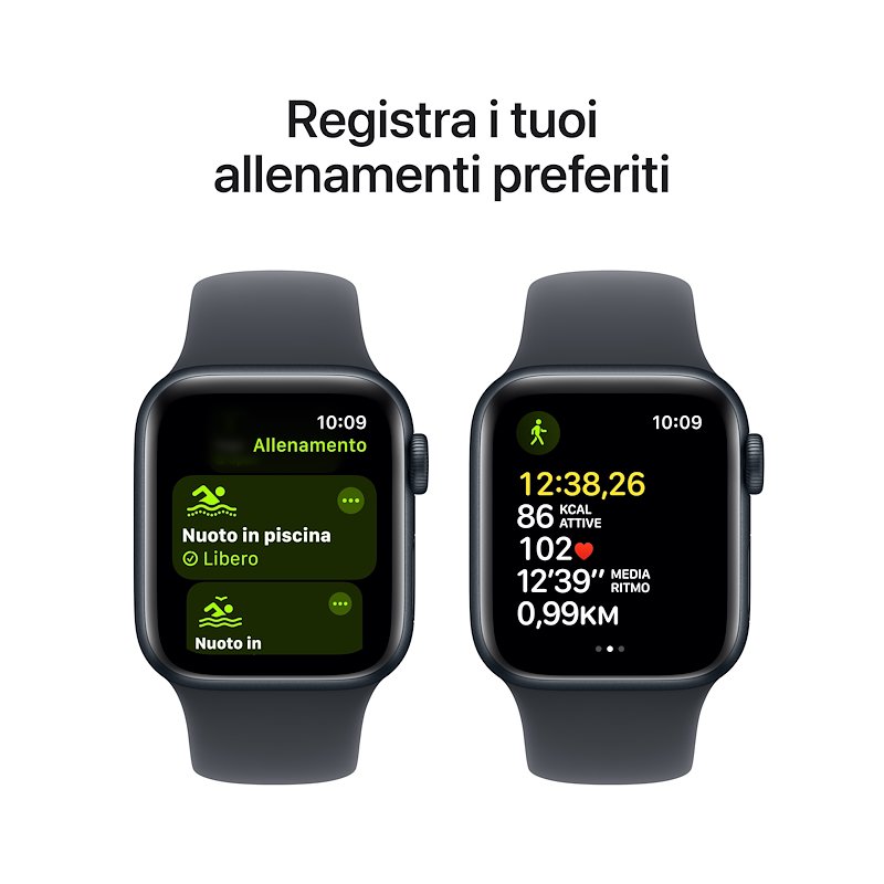 Apple WATCH SE GPS + CELLULAR 40MM M/L Mxgd3ql/a Alluminio Mezzanotte Sport Band