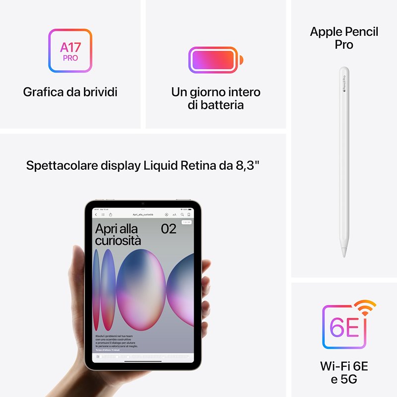Apple iPad Mini WiFi + Cellular 128GB Grigio siderale