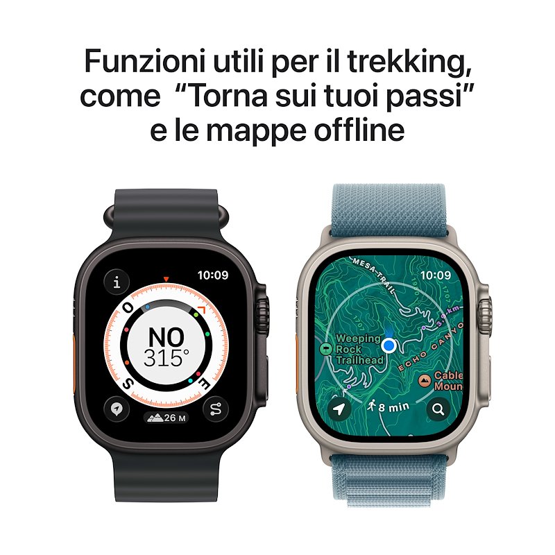 Apple Watch ULTRA 3 49mm Small GPS+Cellular Titanio Naturale Alpine Loop Nero