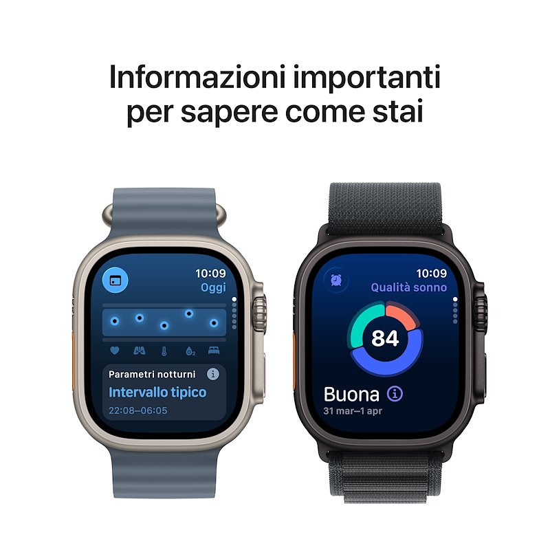 Apple Watch ULTRA 3 49mm Small GPS+Cellular Titanio Naturale Alpine Loop Nero