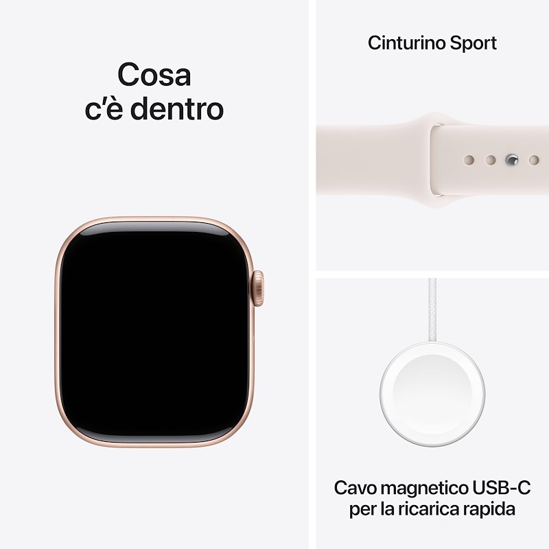 Apple Watch Series 11 46mm S/M GPS Alluminio Oro Rosa Band Rosa Fard