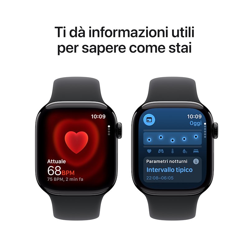 Apple Watch Series 11 42mm S/M GPS + Cellular Jet Black Sport Band Nero