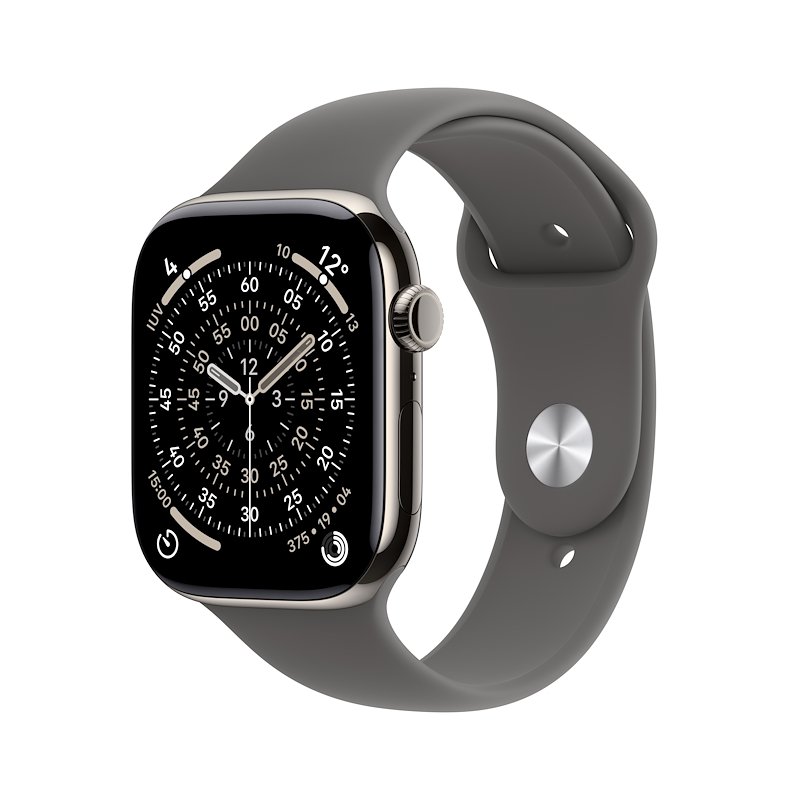 Apple Watch Series 11 42mm S/M GPS + Cellular Titanio Naturale Band Grigio Pietra