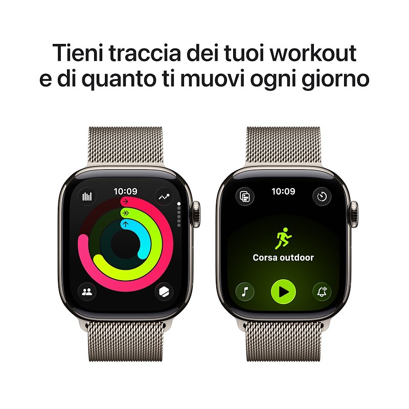 Apple Watch Series 11 42mm GPS + Cellular Titanio Naturale Loop Milanese