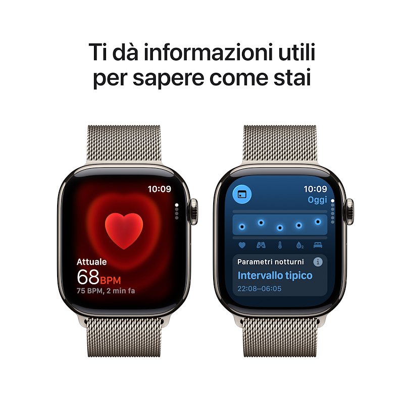 Apple Watch Series 11 42mm GPS + Cellular Titanio Naturale Loop Milanese
