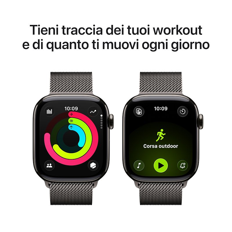 Apple Watch Series 11 42mm GPS + Cellular Titanio Ardesia Loop Milanese Ardesia