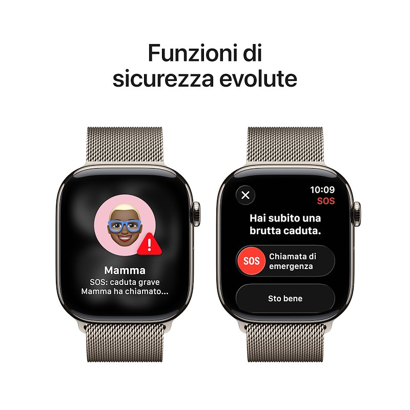 Apple Watch Series 11 46mm S/M GPS + Cellular Titanio Naturale Loop Milanese Naturale
