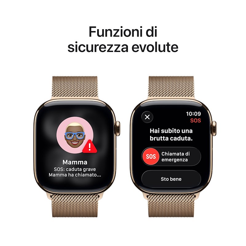 Apple Watch Series 11 46mm M/L GPS + Cellular Titanio Oro - Loop Milanese Oro