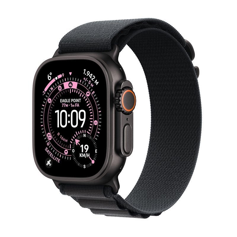 Apple Watch ULTRA 3 49mm Large GPS+Cellular Titanio Nero Alpine Loop Nero