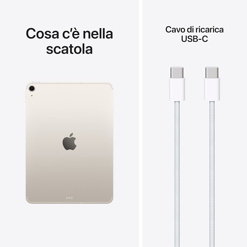 Apple iPad Air M4 11" Wi-Fi + Cellular 512GB Mh7k4ty/a Galassia