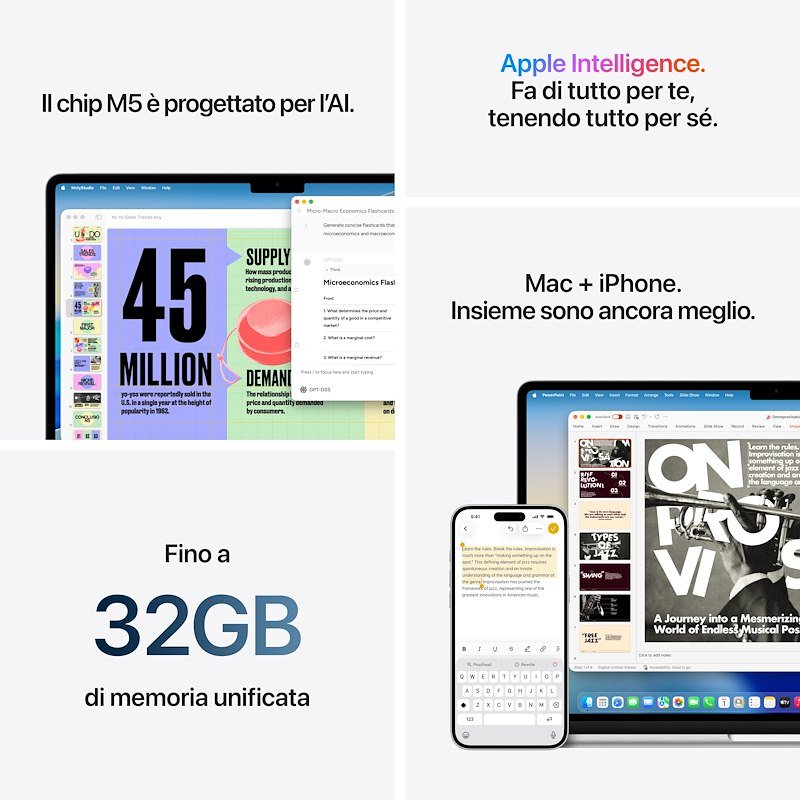 Apple MacBook Air 15'' M5 CORE 10 CPU CORE 10 GPU 1TB Mdvn4t/a Midnight