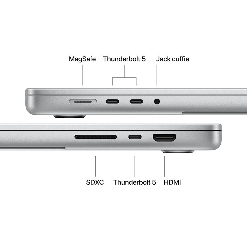 Apple MacBook Pro 16'' M5 Max CORE 18 CPU CORE 32GPU 2TB Mge74t/a Silver