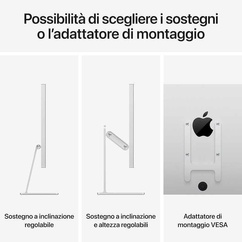 Apple Studio Display Retina 5K, 27'', Vetro Standard Con Sostegno A Inclinazione Regolabile - 5