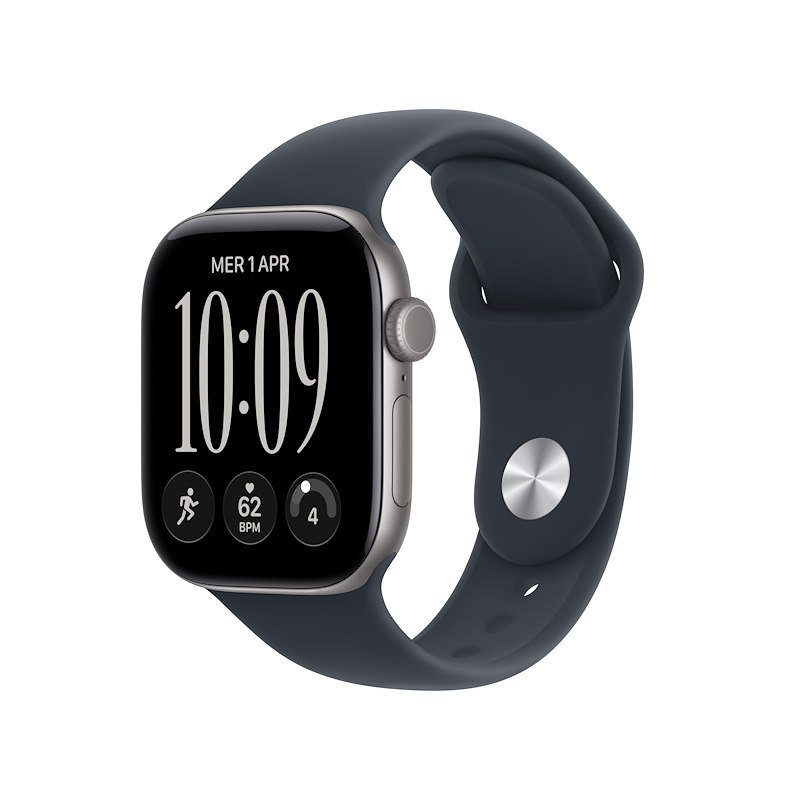Apple Watch Series 12 GPS+Cellular 42MM S/M Cassa Alluminio Grigio siderale e Sport Band Blu