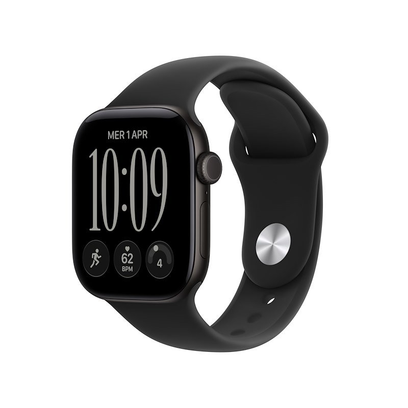 Apple Watch Series 12 GPS+Cellular 42MM S/M Cassa Alluminio Nera e Sport Band Nero