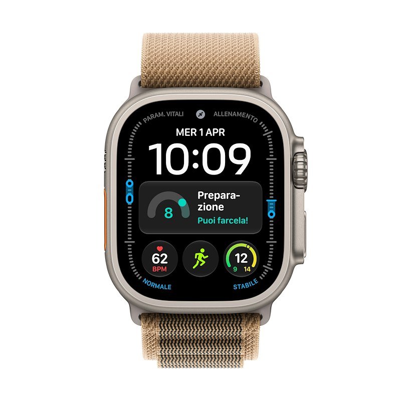 Apple Watch Ultra 4 GPS+Cellular 49MM L Cassa Titanio Naturale e Alpine Loop duna
