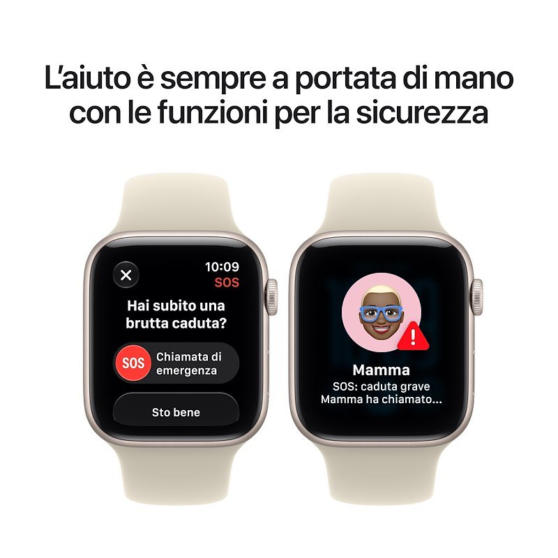 Apple Watch SE 3 GPS+Cellular 44MM M/L Cassa Alluminio Mezzanotte e Sport Band Blu Marino