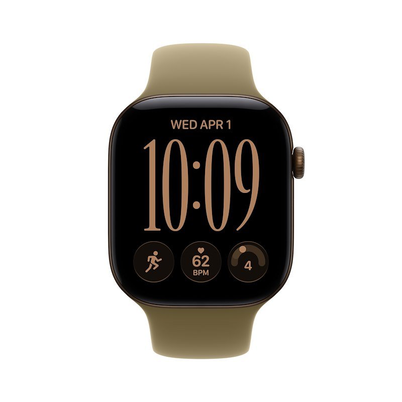 Apple Watch Series 12 GPS 46MM M/L Cassa Alluminio Bronzo scuro e Sport Band Oliva