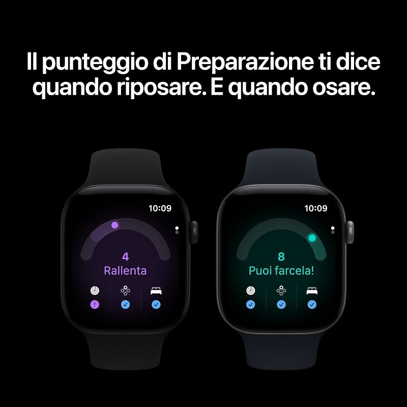 Apple Watch Series 12 GPS 46MM M/L Cassa Alluminio Oro chiaro e Sport Band Sabbia