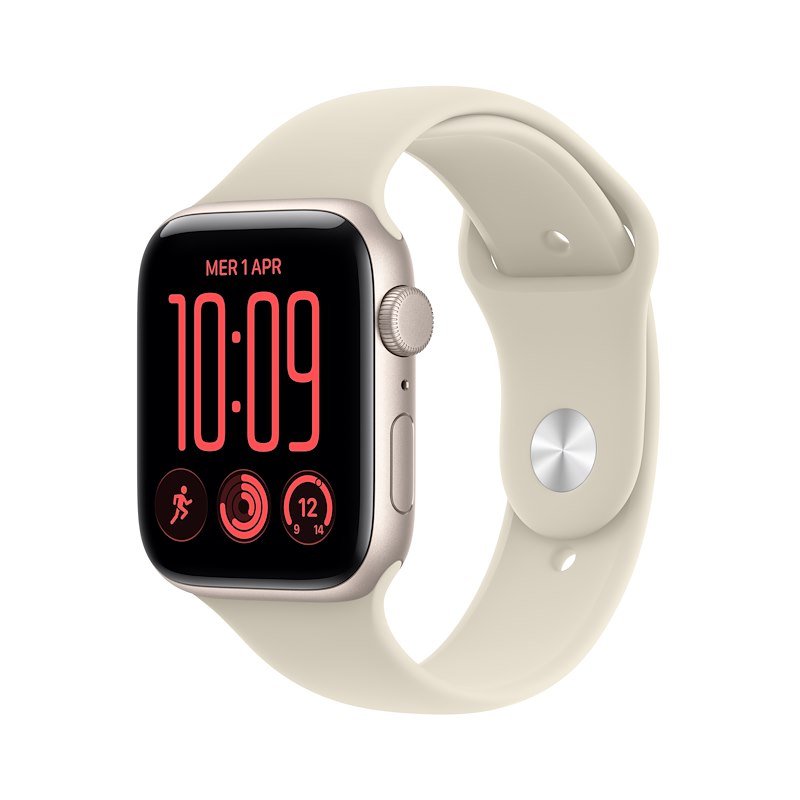 Apple Watch SE 3 GPS 44MM S/M Cassa Alluminio Galassia e Sport Band Sabbia