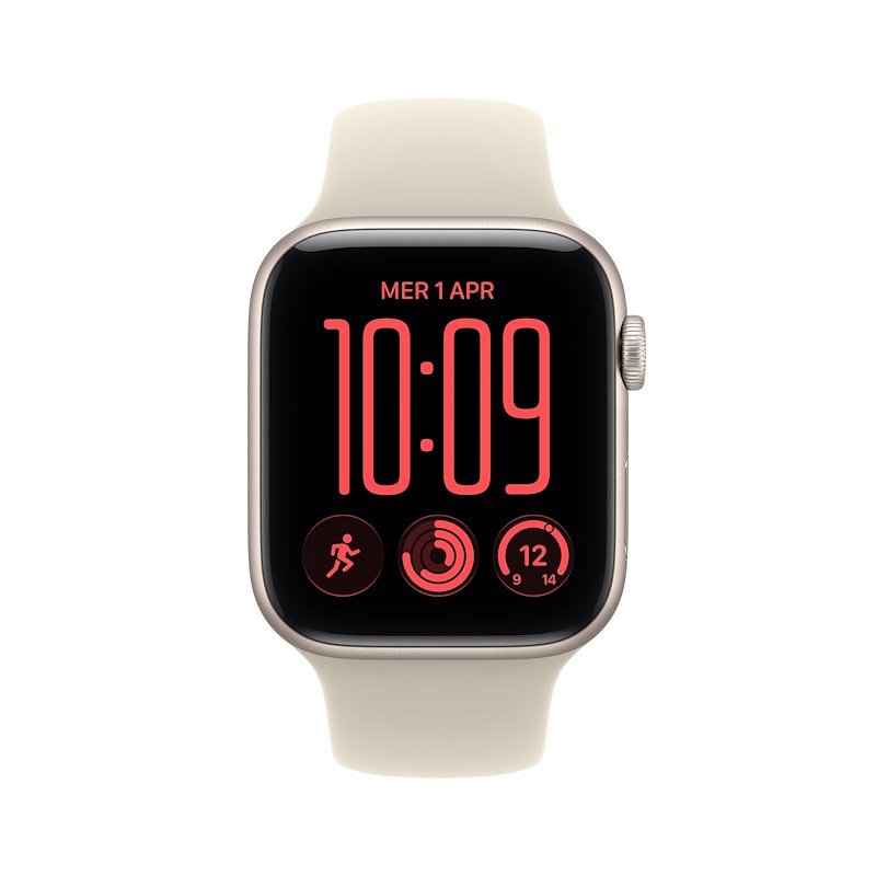 Apple Watch SE 3 GPS 44MM S/M Cassa Alluminio Galassia e Sport Band Sabbia