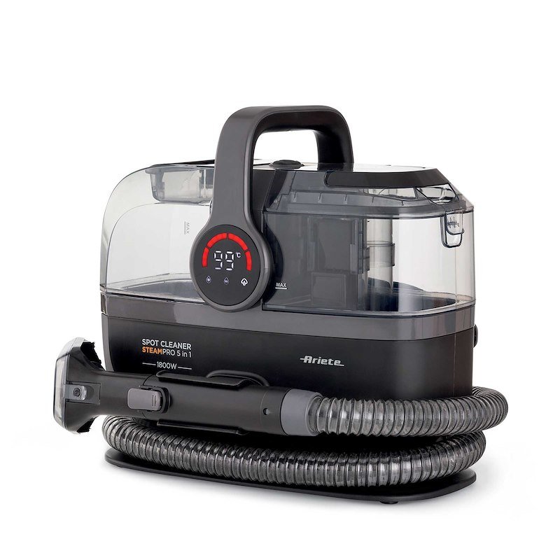 Ariete Lavatappeti e pulitore a vapore Spot Cleaner Steam PRO 5in1 2484 Nero