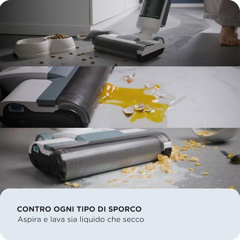 Ariete Aspirapolvere e Lavapavimenti Acqua Force 2483 Bianco Azzurro