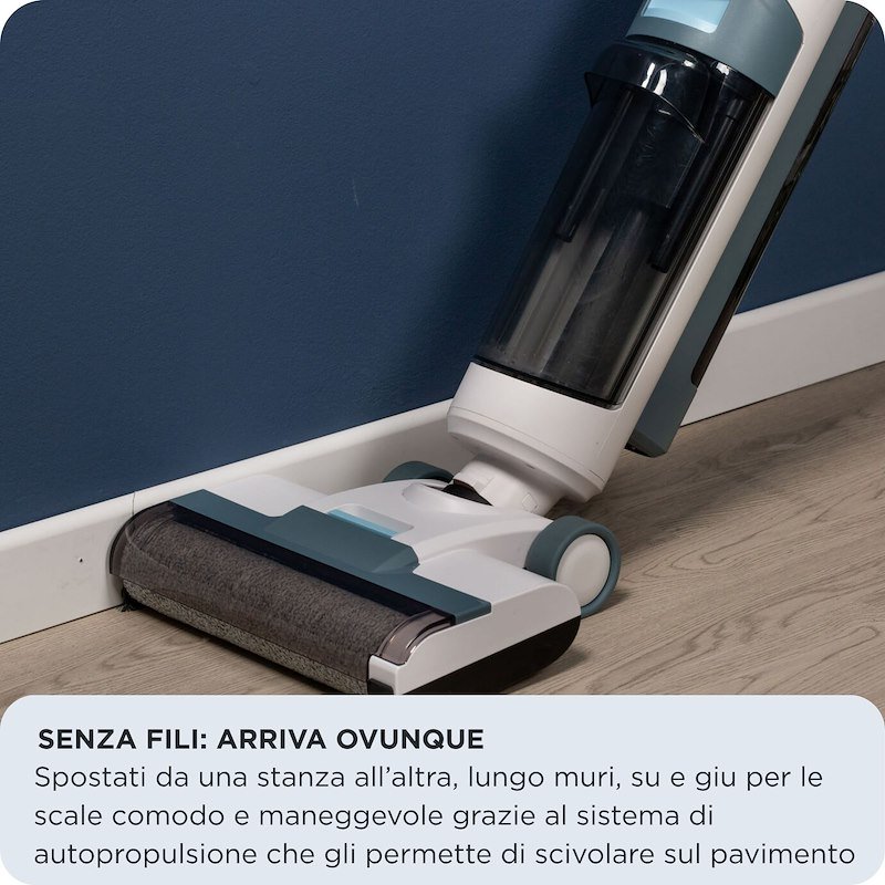 Ariete Aspirapolvere e Lavapavimenti Acqua Force 2483 Bianco Azzurro