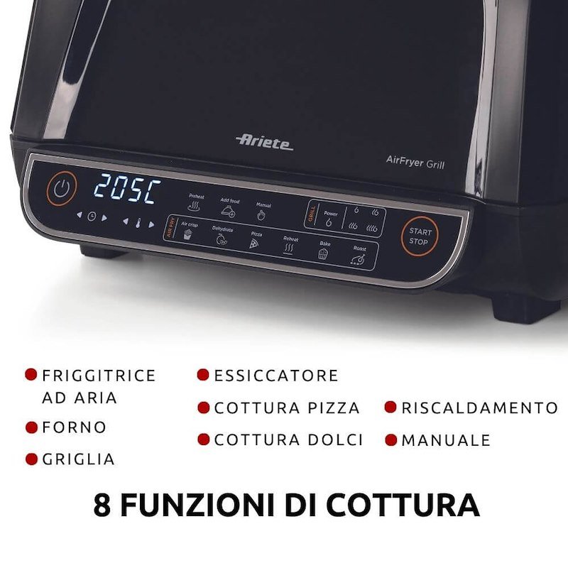 Ariete Friggitrice ad Aria e Bistecchiera 4635 Nero