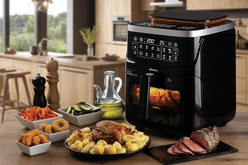 Ariete Friggitrice ad aria con funzione vapore+ Grill 4636 Nero