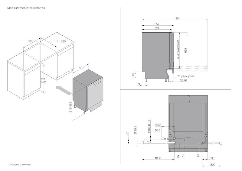 Asko Lavastoviglie a incasso XL Logic Dbi 8447 Ad.s Acciaio