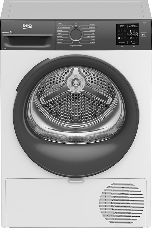 Beko Asciugatrice Slim BMEUTS372A 7 Kg Grey,White