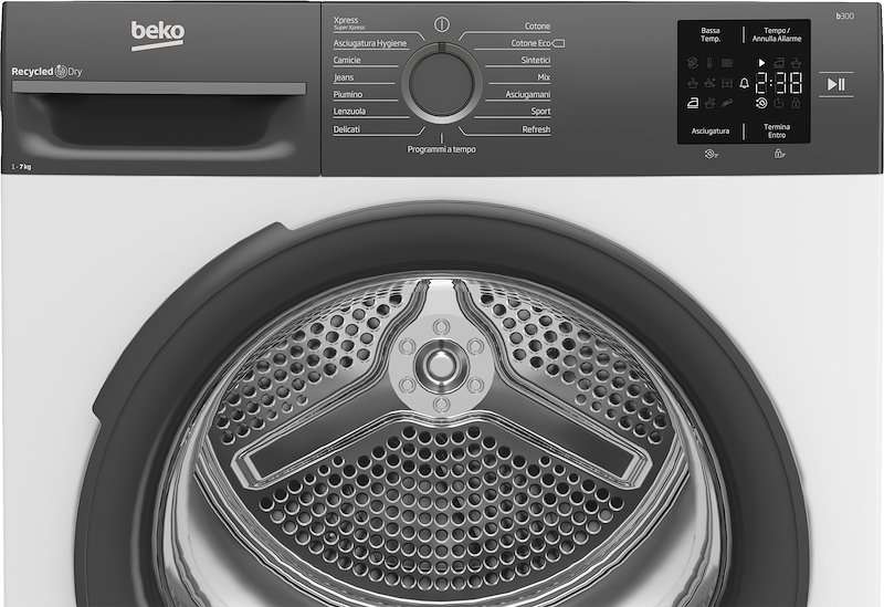 Beko Asciugatrice Slim BMEUTS372A 7 Kg Grey,White