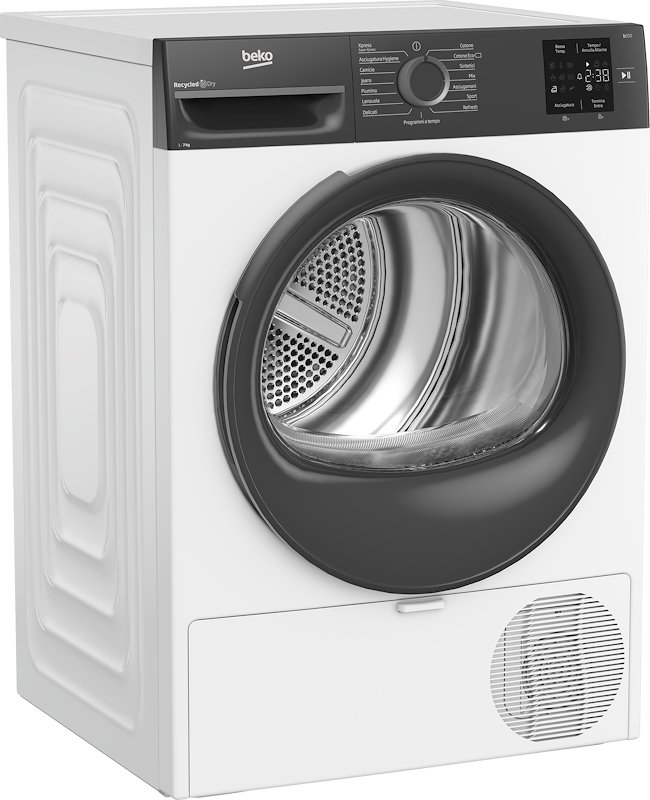 Beko Asciugatrice Slim BMEUTS372A 7 Kg Grey,White