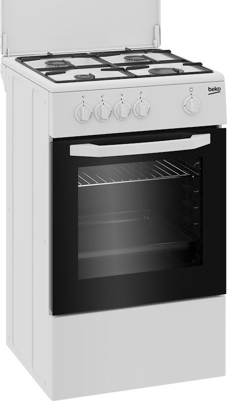 Beko Cucina Gas con Forno Gas CSG42009DW  Nero, Bianco