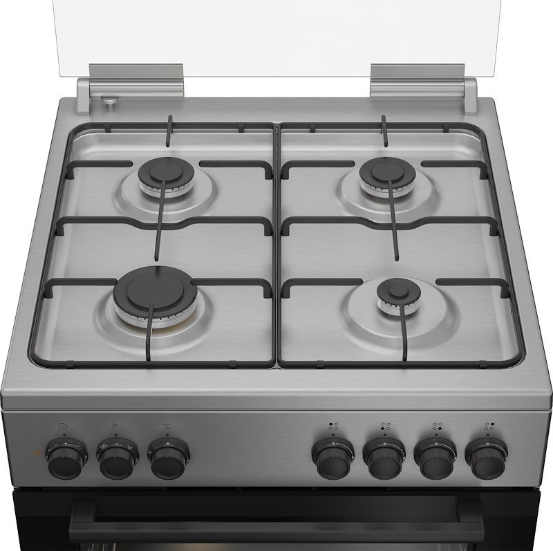 Beko Cucina Gas Forno Elettrico FBE62120XD Grigio/Inox