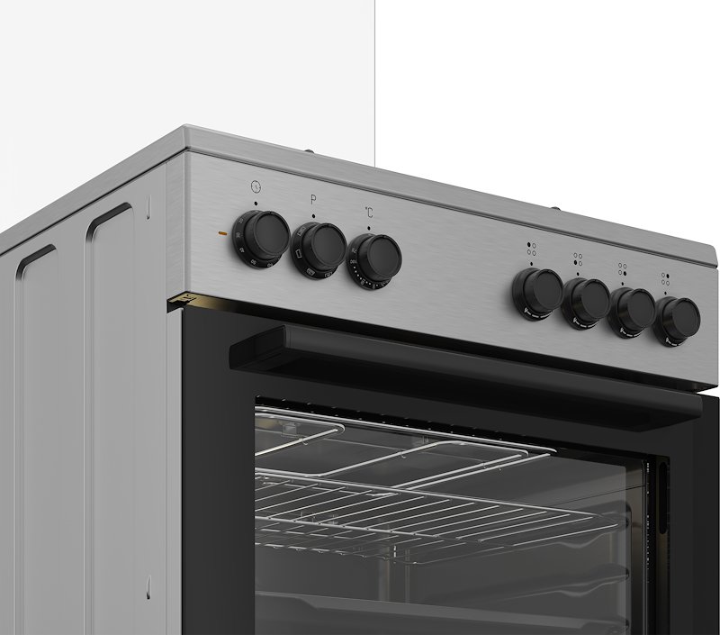 Beko Cucina Gas Forno Elettrico FBE62120XD Grigio/Inox