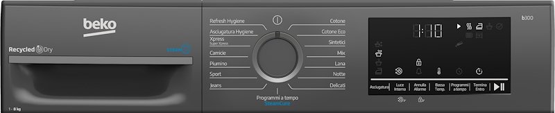 Beko Asciugatrice 8KG Bmeut481sai_it Grigio|bianco