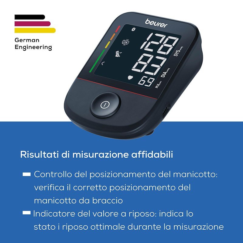 Beurer Misuratore Pressione da Braccio BM 48 BT Nero