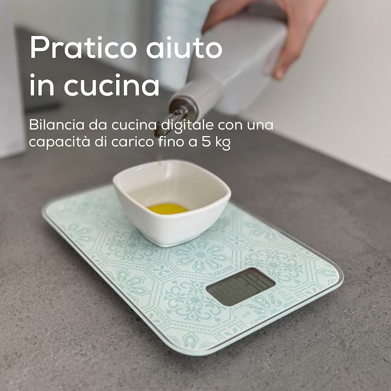 Beurer Bilancia Ks 19 Vintage Bianco e Azzurro