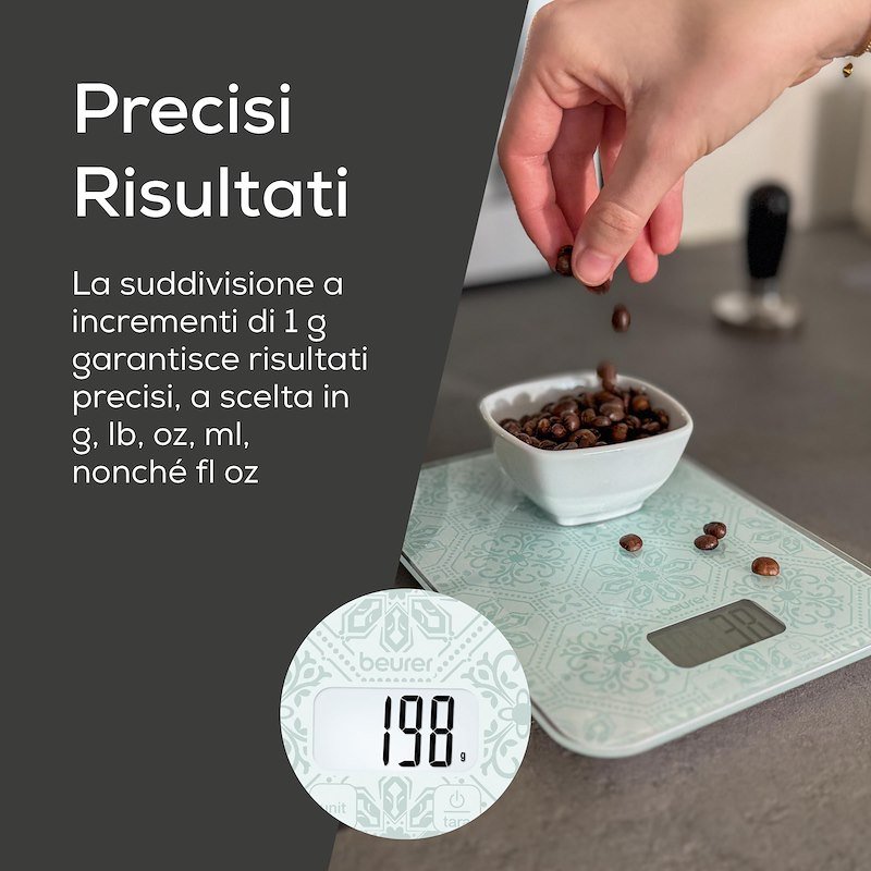 Beurer Bilancia Ks 19 Vintage Bianco e Azzurro