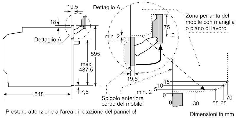 Bosch Forno elettrico Hsg7261b1 Nero