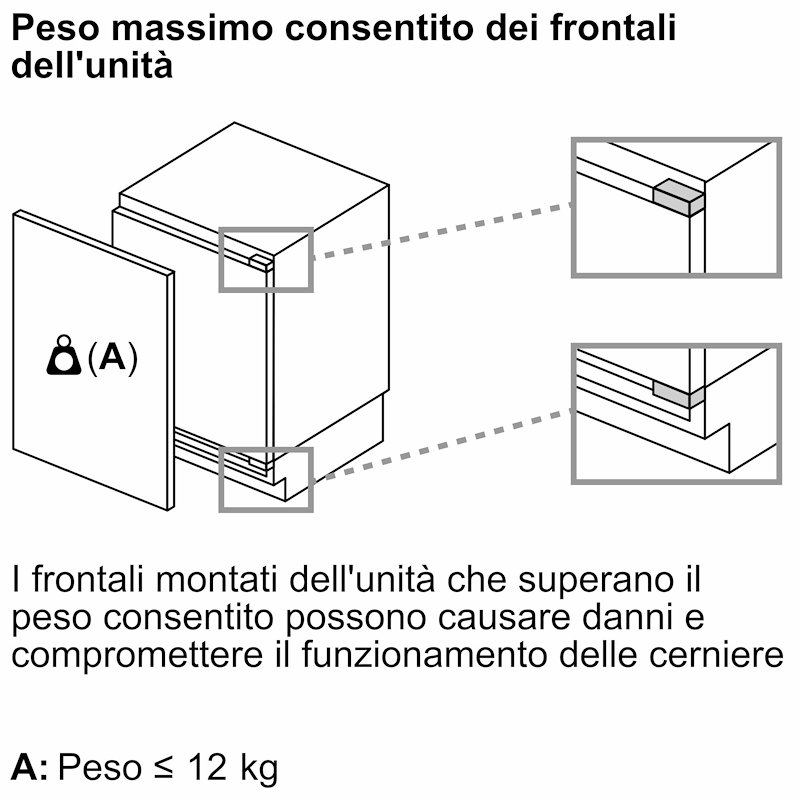 Bosch Frigorifero a Incasso Sottopiano KUL22VFD0 Bianco
