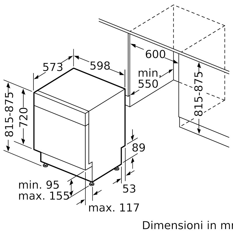 Bosch Lavastoviglie Incasso Smu4evs08e Acciaio Spazzolato